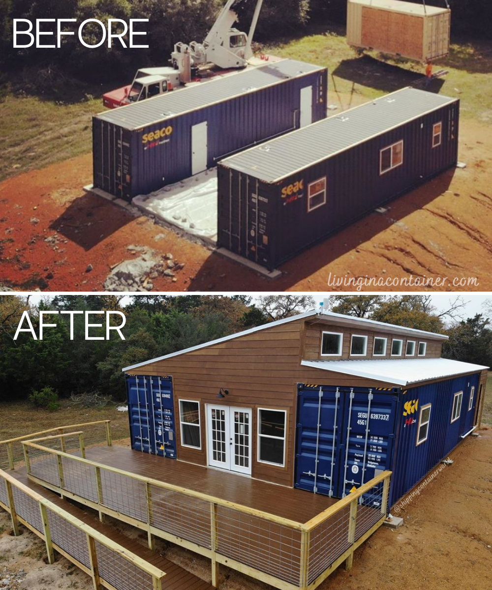 Wonderful Veranda Shipping Container House USA Living in a Container