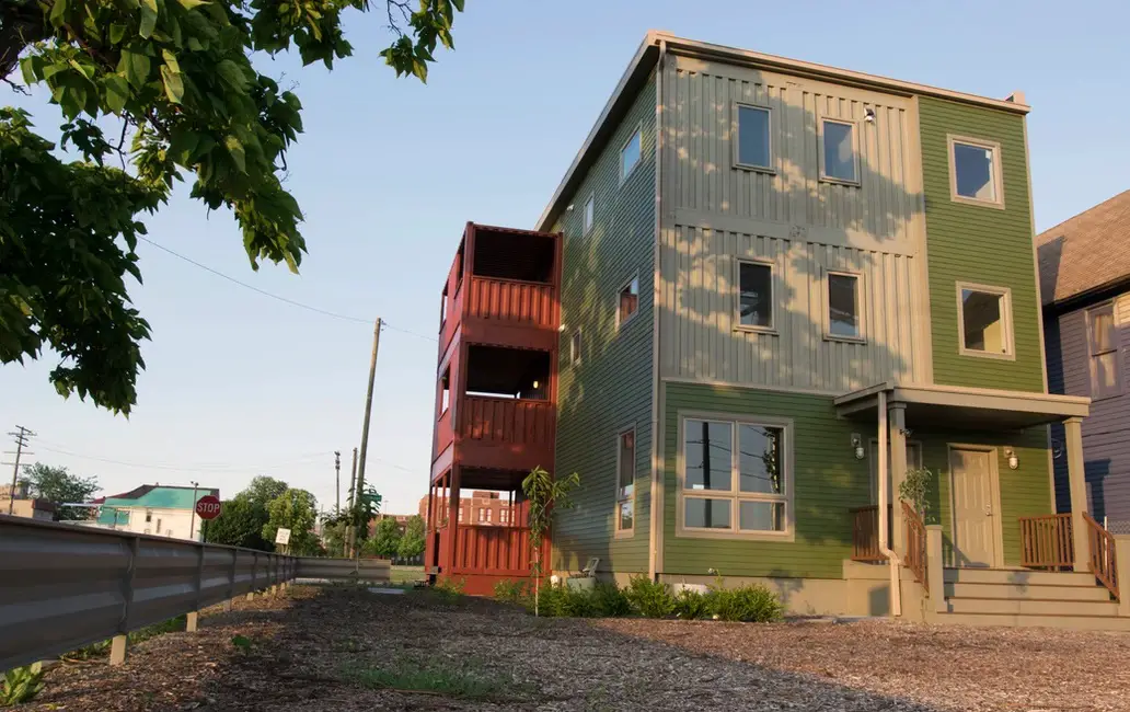 Detroit Container House Made with 9 Shipping Containers USA