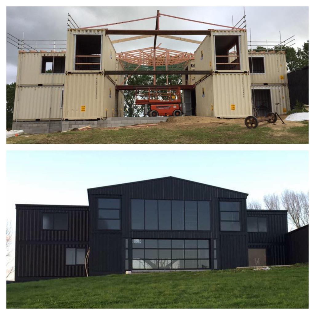 Ohaupo Container House Made Out of Twelve Shipping Containers New