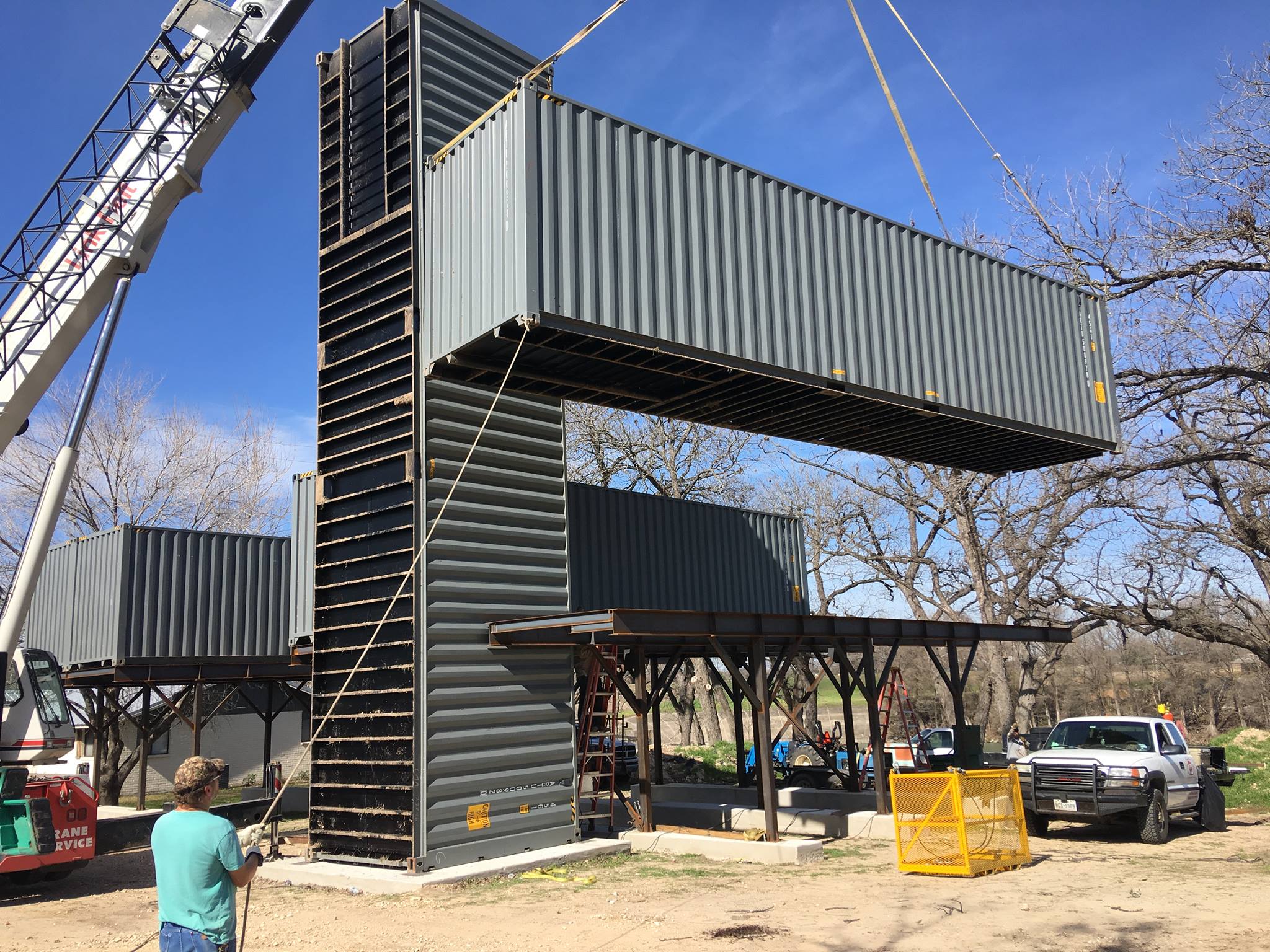 Waterfront Container Home The Dam Camp from Texas Living in a Container
