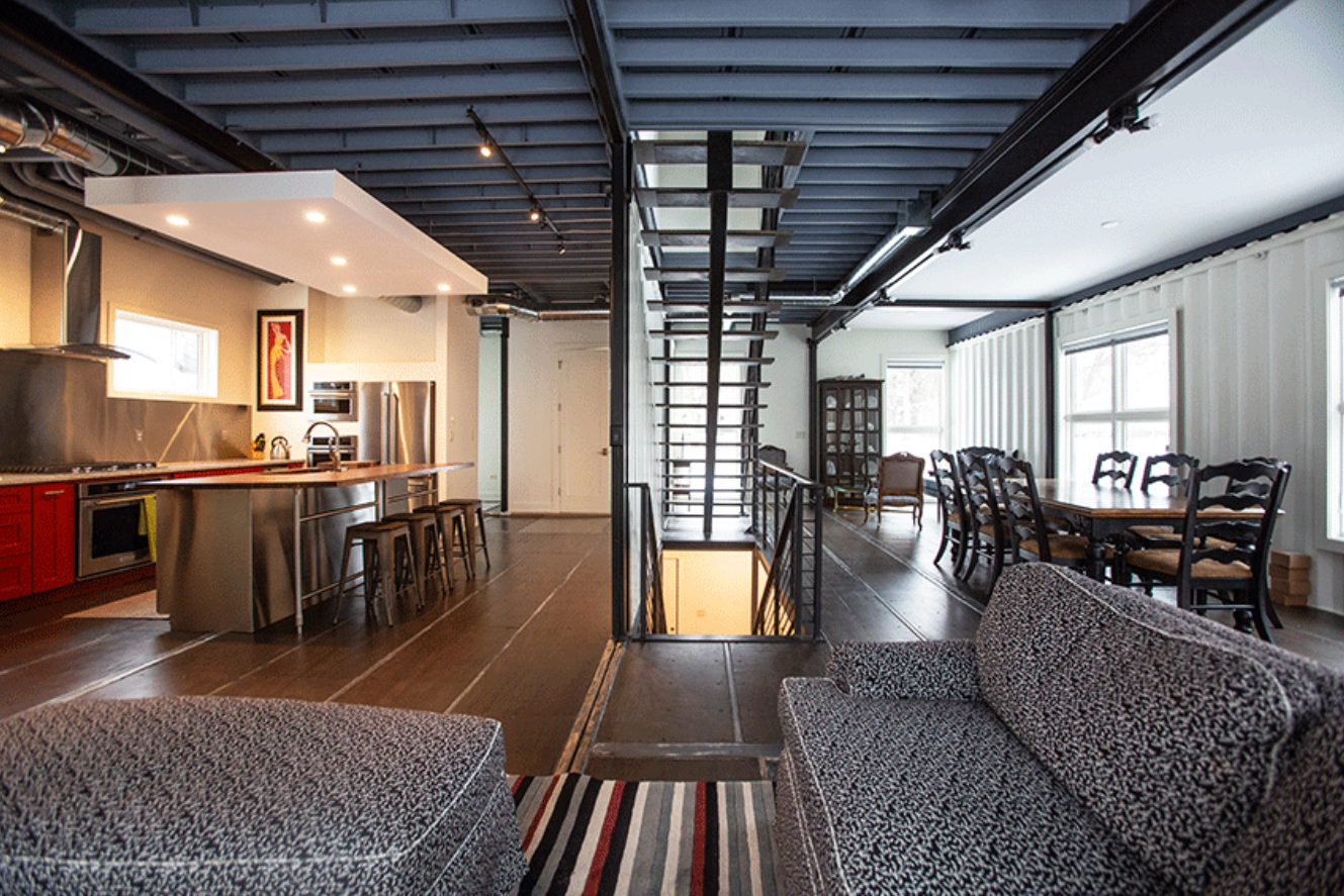 Clean and Modern Looking Container House from St. Charles Living in a