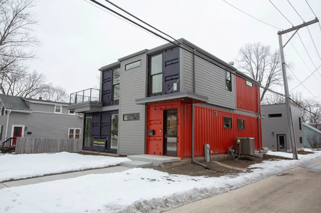 Clean and Modern Looking Container House from St. Charles Living in a