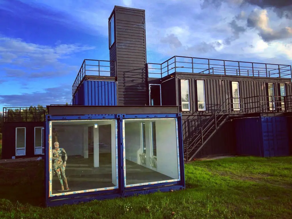 Village Community Area Built with 13 Shipping Containers