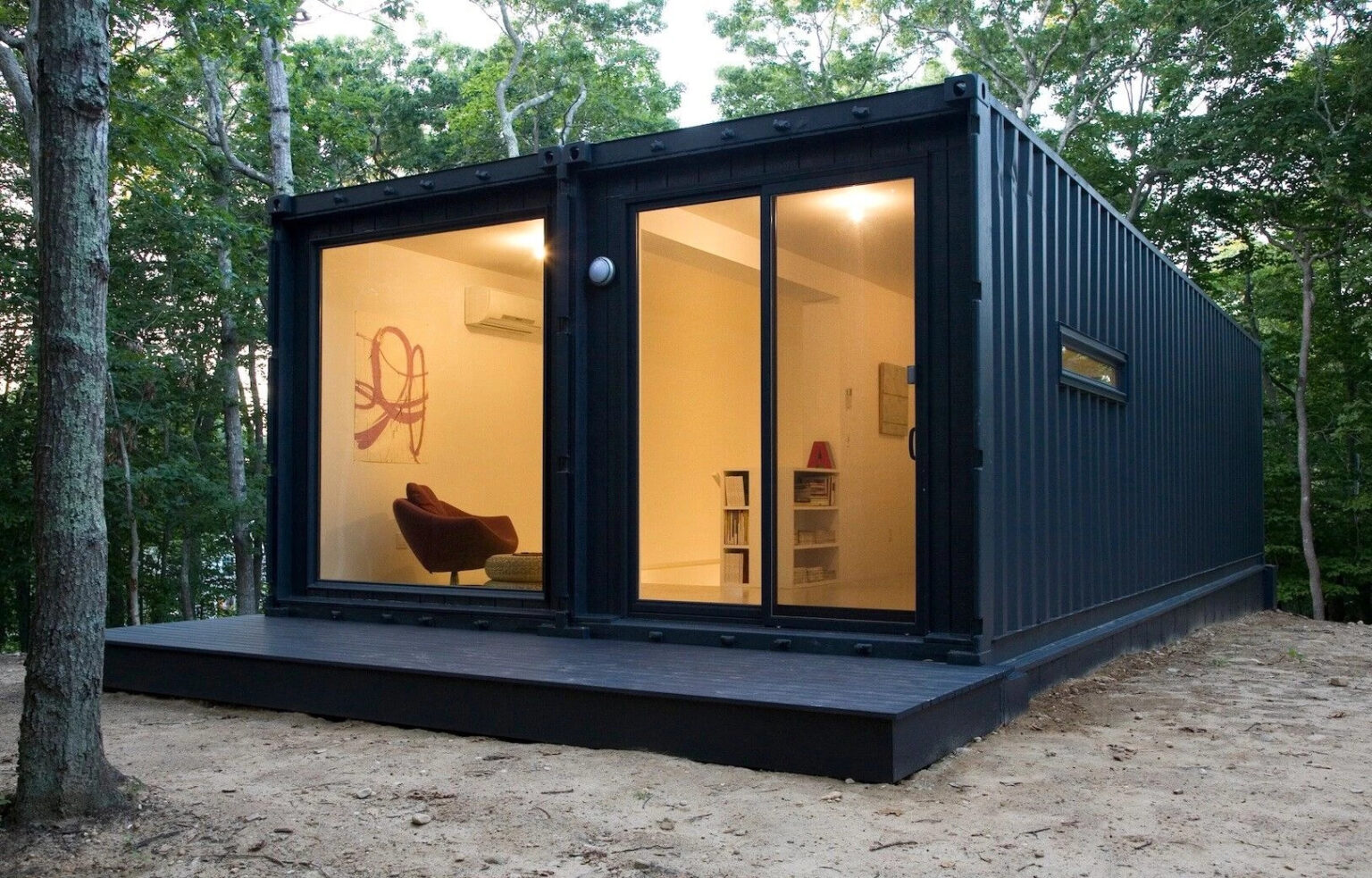 See the twostory Shipping Container House with a Basement in the