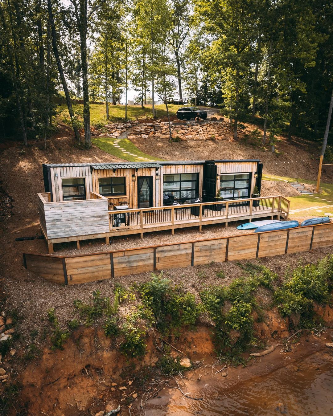 Rentable Shipping Container House Comes With Roof Deck & Garage Door