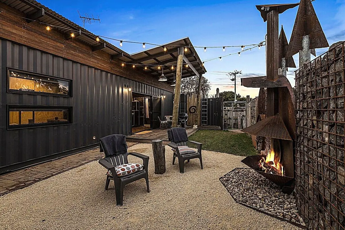Container Home With Industrial Interior Design