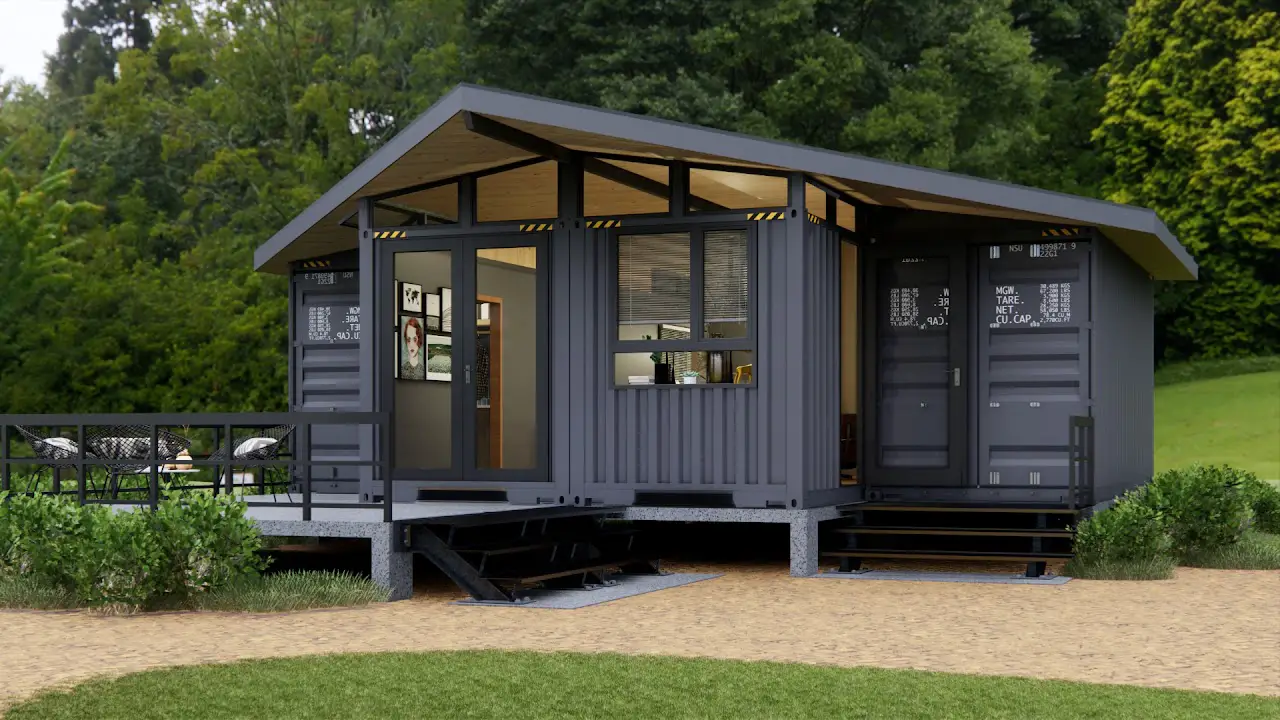 Modern Shipping Container House Design: A Cozy 2-Bedroom