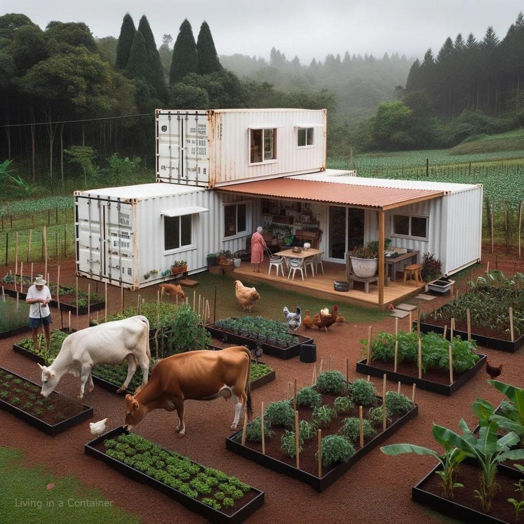 this tiny cabin made from an upcycled shipping container is self-sufficient