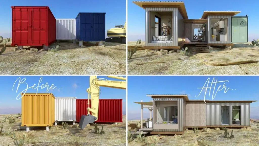 Four 20ft Shipping Containers Transformed Into A Tiny Home Design four-20ft-shipping-containers-transformed-into-a-tiny-home-design