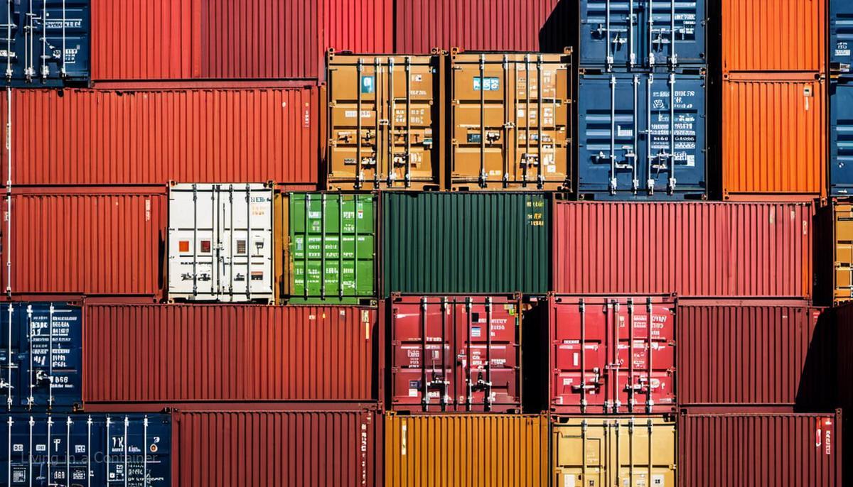 Image of various shipping containers stacked together, representing the vast range of opportunities within the shipping container industry